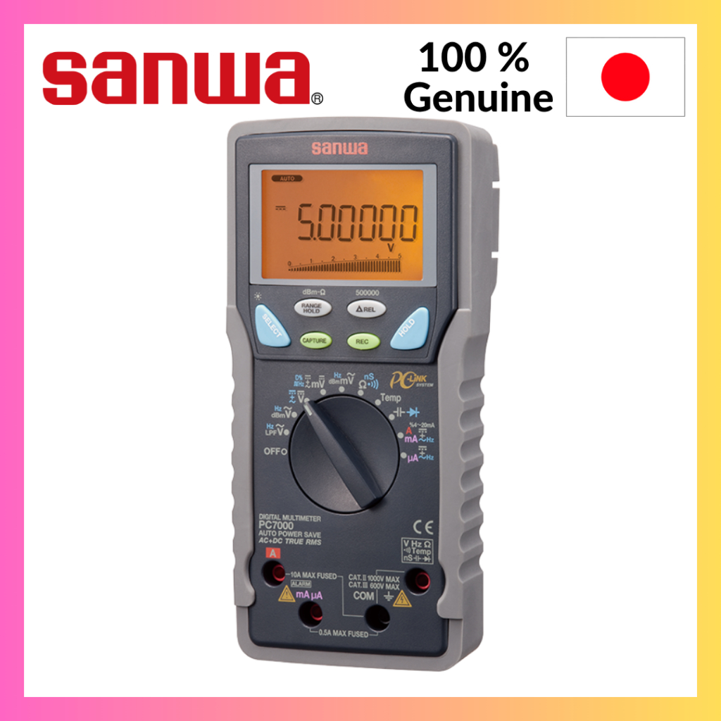 [AUTHENTIC] Sanwa True RMS digital multimeter with PC connectivity PC7000
