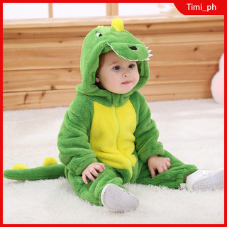 Kigurumi Cute Green Dinosaur Baby Romper Pikachu Sullivan Blue stitch One Piece Cartoon Animal Costu