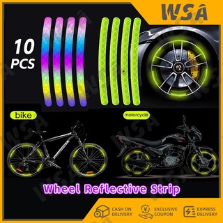 Reflective Car Wheel Hub Sticker Reflective Decoration Strips For Night Safety Driving