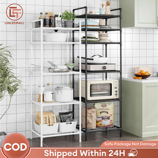 Black/White Kitchen Rack Organizer Microwave Shelf Multi-Layer Kitchen Organizer Storage Rack