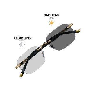 New Rimless Style Anti-radiation Photochromic Lens for Men and Women Eyeglasses