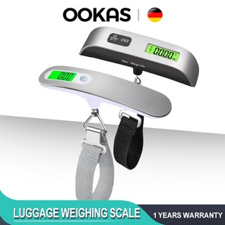OOKAS 50KG/110LB Luggage Weighing Scale Electronic Digital Scale Travel Portable Hanging Scales
