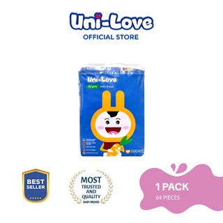 Uni-Love Airpro Baby Diaper 64's (Newborn) Pack of 1 - Hypoallergenic | Ultrasoft