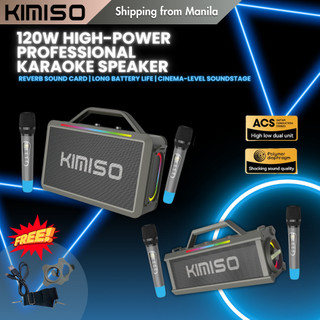 KIMISO S-KMS252 Bluetooth Wireless Speaker With Dual Microphone LED Lights 360 Stereo soundParty Box