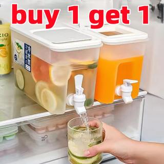 Buy 1 get 1  Refrigerator Cold Water Kettle With faucet 3.5 L Beverage Leakproof Dispenser Cold/hot
