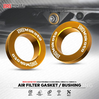 MOKOTO ELITE SERIES YAMAHA NMAX V2 / NMAX V3 AEROX V2 AIR FILTER GASKET CNC ALLOY FOR MOTORCYCLE 2PC