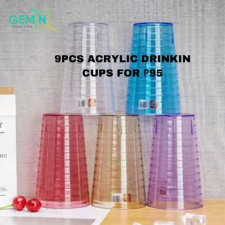 9PCS new acrylic high-end drop resistant plastic drinking cup, plastic cup, coffee cup