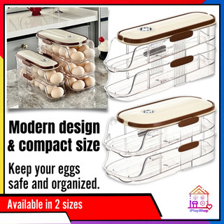 Up to 28 Eggs Rolling Egg Dispenser Kitchen Storage Fridge Space Saver Container Rack Holder IP