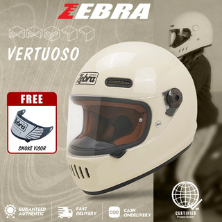 ZEBRA VERTUOSO Classic Helmet For Motorcycle Retro Helmet Full Face Vintage Helmet Rook HelmetA118-2