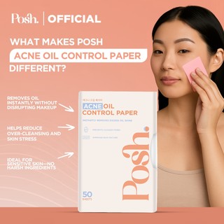Posh Skin Blotting Paper 50 Sheets - Acne Oil Control Paper