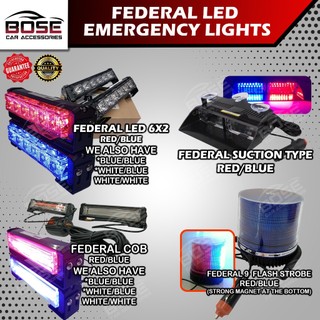 Warning Signal Light Bar Strobe Blinker COB Type High Power Super Bright Pair - RED - BLUE XD