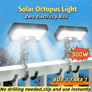 2026NEW solar flood light outdoor waterproof clip light wall lamp fence lamp garden decorative light