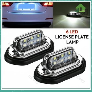 Universal 12V 24V 6 LED Truck Number Plate Light Auto License Plate Light