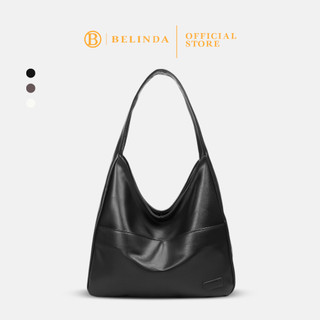 BELINDA Totebag For Woman Large Capacity PU Leather Waterproof Simple Fashion Shoulder Bag AC071