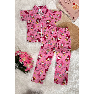 TERNO PAJAMA WITH COLAR FOR KIDS(XS 0-18MONS SMALL 2-3 MEDIUM 4-5 LARGE 6-7 XL 8-9