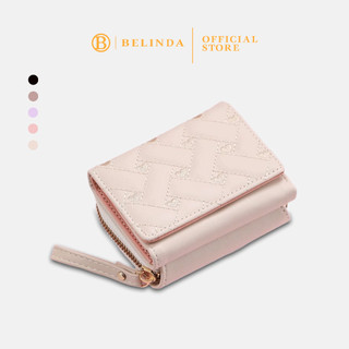 BELINDA Wallet For Woman Leather Korean Fashion Multi-Slot Card Holder Coin Purse Short Wallet YC002