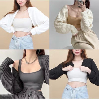 BUY 1 TAKE 1 (2PCS) Lucy cardigan Blazer Rib-Knit Long sleeve Top Knitwear Womenswear Check fits bc