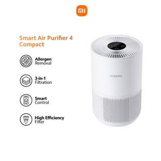 Xiaomi Smart Air Purifier 4 Compact - (16-27m² Effective Room Area) Voice Control & App Control