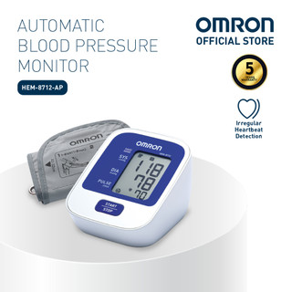 Omron HEM-8712 Automatic Upper Arm Blood Pressure Monitor BPM Digital Battery Operated