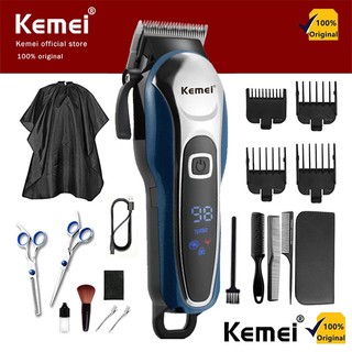 Kemei Razor Hair Cut Rechargeable Hair Clipper Cordless LCD Monitor Barber Hair Clipper KM-1995