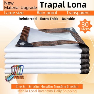 Heavy Duty Waterproof Rainproof Transparent Trapal Thickened Reinforced Tarpaulin Plastic Sheet