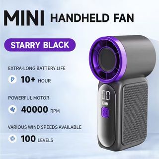 3600mAh High-Speed Mini Fan Handheld Pocket Fan Rechargeable Outdoor Travel Bladeless Fan