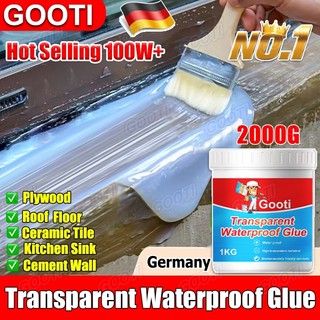 ❤1000G With Brush❤ GOOTI Super Waterproof Sealant Glue Bubong Cement Wall Plywood Tile Crack Repair