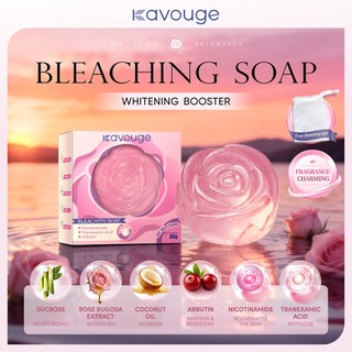 Kavouge Bleaching Soap Whitening Booster Niacinamide Face&Body Care Cleaning Arbutin LicoriceExtract