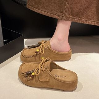 Birkenstock Women's Shoes 2026 New High-End Kangaroo Shoes Slip-on Loafers Closed-Toe Half-Slippers