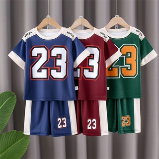 Terno for Kid Girl Boy 2PCS Kids Jersey T-Shirt Set Quick Dry Sports OOTD Summer Outfit for Kids