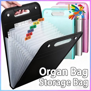 13-Layer Handle Folder A4/Long File Organizer Expanding File Folder Portable Folder Bag With Handle