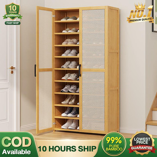 TAHANAN Bamboo Shoe Cabinet Shoe Rack 7/9/11Layer Large Capacity Dustproof Shoe Cabinet Space-Saving