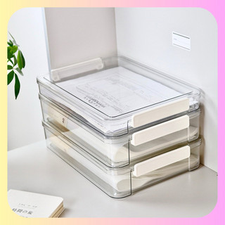 Document Storage Box Dustproof Plastic Paper Moisture-proof Wear-resistant Sorting Document Case