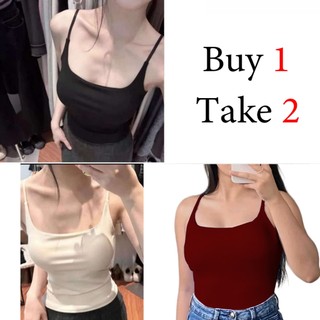 Buy1 Take2 (Total of 3) Double Lining Freesize Casual Summer Sexy Hot Girl Swear Comfy Top No Padded
