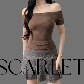 SCARLET Lyra Off shoulder Knitted Top for Women Freesize | Small to Medium