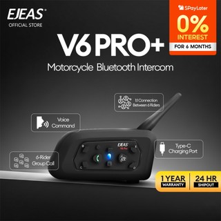 [0% Interest 6 Months SPayLater] EJEAS V6 Pro+ Type C Bluetooth Motorcycle Intercom Helmet Headset