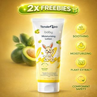 Tenderoo  Avocado Extract Baby Moisturizing Lotion – Gentle & Soothing Care 200ml - 2x Freebies