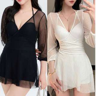 Mesh See Through Sexy One Piece Swimsuit Beachwear for Women