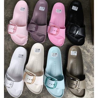Women’s Buckle Slide Sandals – Minimalist Flat Slip-On Slippers
