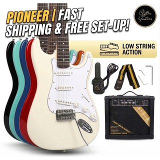Clifton Pioneer Stratocaster Electric Guitar Package