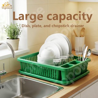 TOPONEPlastic Dish Rack Kitchen Organizer Quick-Dry Matibay at Tipid sa Lugar na Organizer sa Kusina