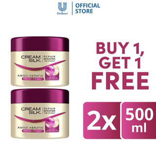 [BUY 1 GET 1 FREE] Cream Silk Amino-Keratin Rebond Straight Treatment (500ml x2)