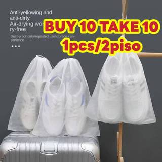 20Pcs Shoe Bag with Drawcord Shoe Dust Covers Non-woven Shoe Storage Bag Reusable Travel Storage