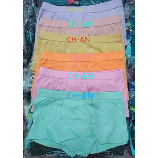 CH&N 6-12 PCS Women’s Boxer boyleg Cotton boxer shorts for Women’s Plain safety pants Underwear