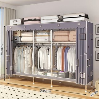 Alloy Steel Frame Wardrobe Heavy Duty 1500kg Load Capacity Large Clothes Storage Organizer Cabinet