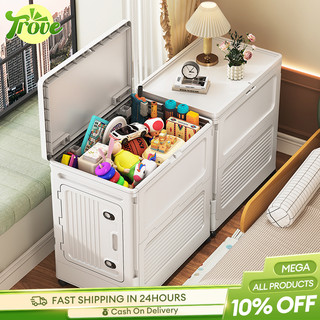 TROVE Large Capacity Foldable Storage Box with Wheels Double Doors Storage Box Clothes Storage
