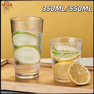 6 Piece Unbreakable Acrylic Drinking Glasses Clear Water Cup Durable and Lightweight for Family