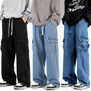 cargo pants for men Jeans for men Baggy denim pocke Pants For Men korean style straight casual pants