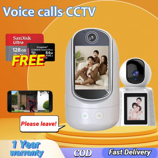 Smart CCTV Camera Two-Way Video Call 10MP 2.8 Inch Screen Night Vision Motion Detection Mobile Track