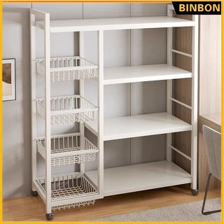 Kitchen Storage Rack Utility with vegetable Shelf Baskets Microwave multifunctional storage Stand